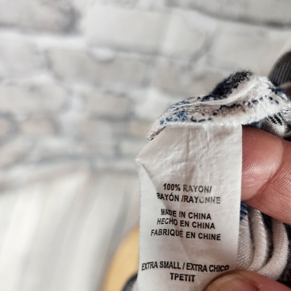 Rails x Free People Button  Front Plaid Shirt Rayon White Blues Pink Size XS - Picture 16 of 16